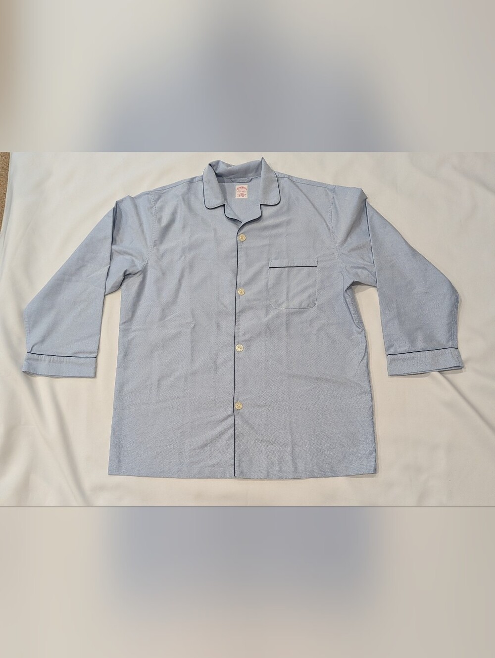 NWOT Brooks Brothers Men's Cotton Broadcloth Long sleeve Tattersall Pajama Top L